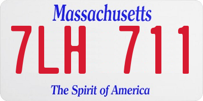 MA license plate 7LH711