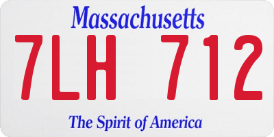 MA license plate 7LH712