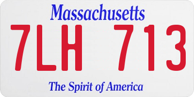 MA license plate 7LH713