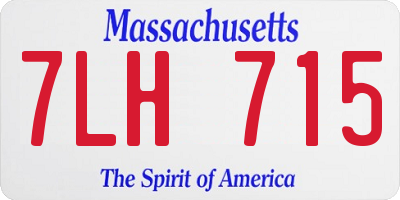 MA license plate 7LH715
