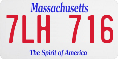 MA license plate 7LH716