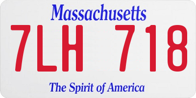 MA license plate 7LH718