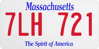 MA license plate 7LH721