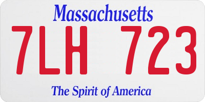 MA license plate 7LH723