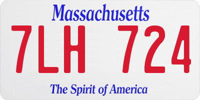 MA license plate 7LH724