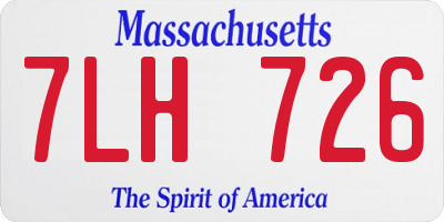 MA license plate 7LH726