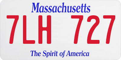 MA license plate 7LH727