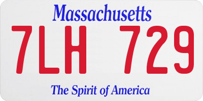 MA license plate 7LH729