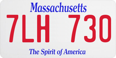 MA license plate 7LH730
