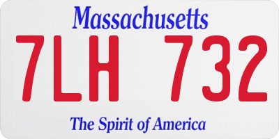 MA license plate 7LH732