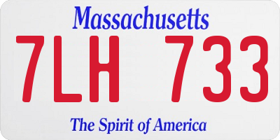 MA license plate 7LH733