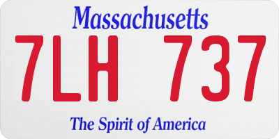 MA license plate 7LH737