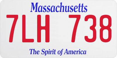 MA license plate 7LH738