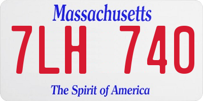 MA license plate 7LH740