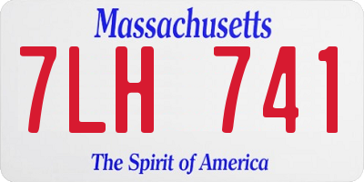 MA license plate 7LH741