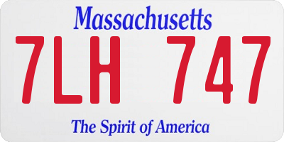 MA license plate 7LH747