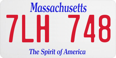 MA license plate 7LH748