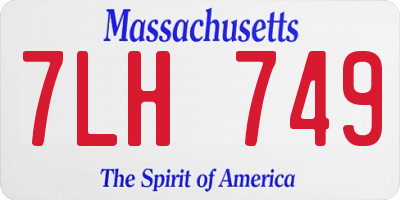 MA license plate 7LH749