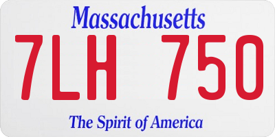 MA license plate 7LH750