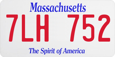 MA license plate 7LH752