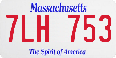 MA license plate 7LH753