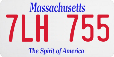 MA license plate 7LH755