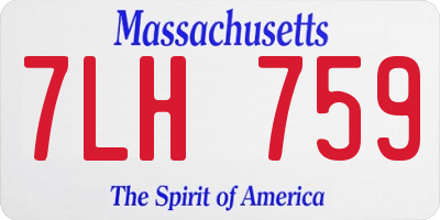 MA license plate 7LH759