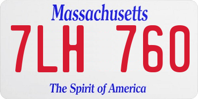 MA license plate 7LH760