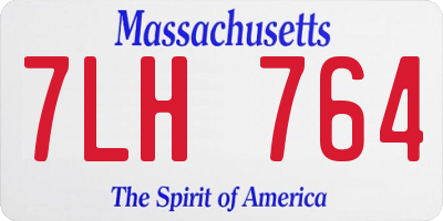 MA license plate 7LH764