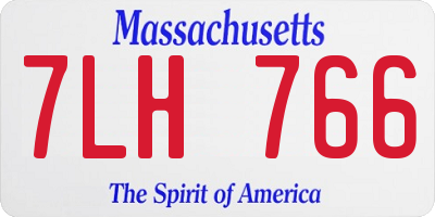 MA license plate 7LH766