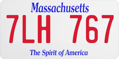 MA license plate 7LH767
