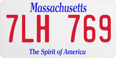 MA license plate 7LH769