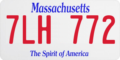 MA license plate 7LH772