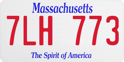 MA license plate 7LH773