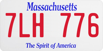 MA license plate 7LH776