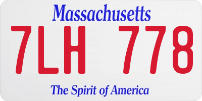 MA license plate 7LH778