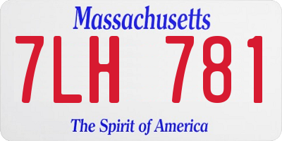MA license plate 7LH781