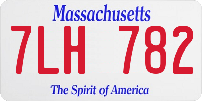 MA license plate 7LH782