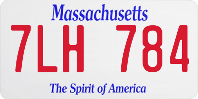 MA license plate 7LH784