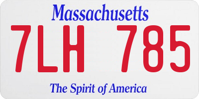 MA license plate 7LH785