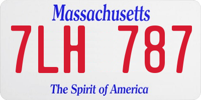 MA license plate 7LH787