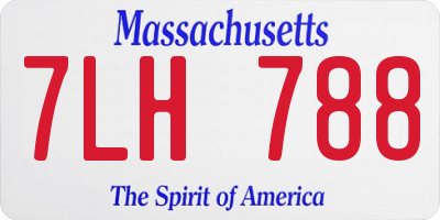 MA license plate 7LH788