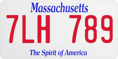 MA license plate 7LH789