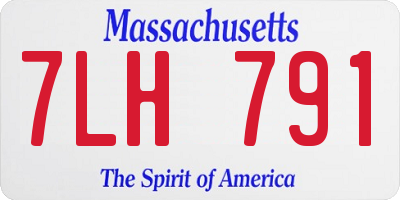MA license plate 7LH791