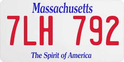 MA license plate 7LH792