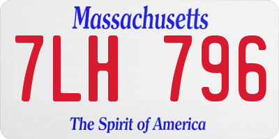 MA license plate 7LH796