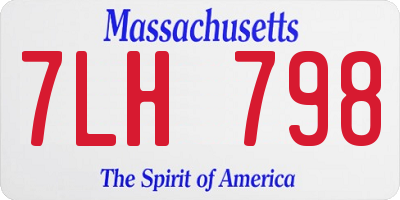 MA license plate 7LH798