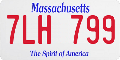 MA license plate 7LH799