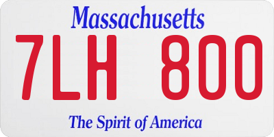 MA license plate 7LH800