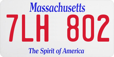 MA license plate 7LH802